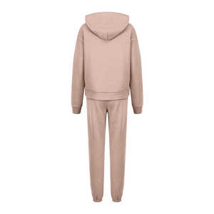 Ensemble deux pièces pour femmes, sweat-shirt et jogging, vêtements décontractés, tenue assortie confortable, tissu en polaire doux, uni, écologique - Product Image 4