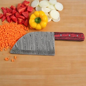 Ensemble de haches serbiennes en acier de Damas, manche en micarta rouge, design personnalisé, couteaux utilitaires de survie par A&M Enterprises - Product Image 2