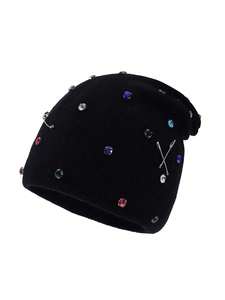 Gorro de Punto con Pedrería Estilo Y2K para Mujer, con Detalle de Imperdible, para Deportes al Aire Libre y Uso Casual - Product Image 4