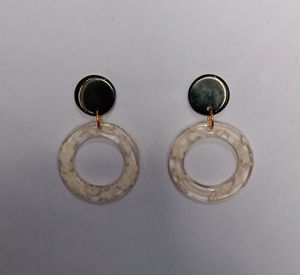 Pendientes de Aro de Resina Epoxi Clásicos de Moda para Mujer, Joyería de Moda Única para Aniversario, Producto Más Vendido - Product Image 1