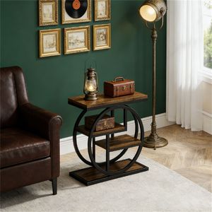 Wooden Storage Rack Coffee Table with <b>Side</b> Table & Sofa Table Features Nightstands - Product Image 3