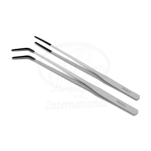 2 Pinzas de Acero Inoxidable para Alimentación de Reptiles, Curvas y Rectas, con Punta Recubierta de PVC, de 9.8 y 11.8 Pulgadas, para Serpientes, Lagartos y Geckos - Product Image 2