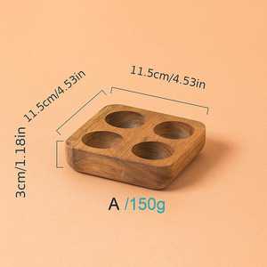 Nouveau support à œufs en bois durable au fini naturel, plateau à œufs rustique en bois, utilisable dans la cuisine et le réfrigérateur - Product Image 2