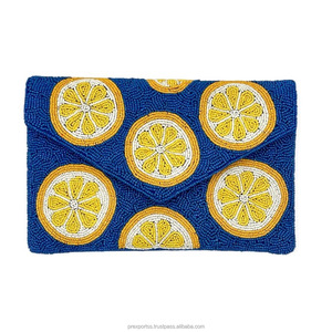 Bolso de Mano Tipo Clutch con Cuentas Hechas a Mano, Bolso de Lentejuelas Verde Neón con Cadena, Bolso de Fiesta de Noche Otoñal Portátil de Moda Bordado Personalizado - Product Image 6