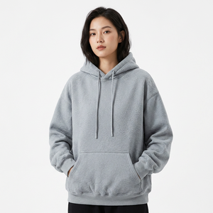 Sweat-shirt à capuche pour homme, coupe classique, couleur unie, 100% coton molletonné, décontracté, hiver, impression numérique, écologique, respirant - Product Image 6