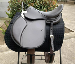 English Style Leather Western Horse Saddle with Tack Set 14"-18" Fringe for <b>Equestrian</b> Adventures Horse Saddles - Product Image 3