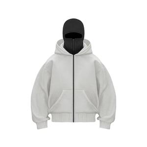 Sweat-shirt à double capuche de haute qualité Automne-Hiver 2026, populaire, doublé polaire, avec fermeture éclair, pour hommes et femmes, Pakistan - Product Image 5