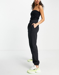 <b>Women</b> High Waist <b>Black</b> Jogger Sweatpants Loose Fit Full Length Solid Color Side <b>Pockets</b> Elastic Cuff Autumn Style - Product Image 6