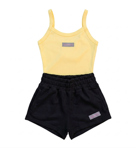 Professional Quality New Design French Terry Cotton Two <b>Pieces</b> Women <b>Set</b> Sleeveless Tank Top <b>2</b> <b>Pieces</b> Short <b>Set</b> Breathable - Product Image 4