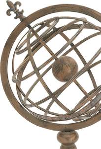 Sphère armillaire vintage en laiton antique, globe terrestre, astrolabe, décoration nautique marine pour la maison, le bureau, élégant objet de décoration de bureau - Product Image 2