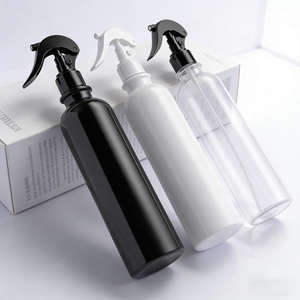 Bouteille pulvérisateur à pompe en plastique PET 370 ml couleur personnalisée - Bouteille en plastique Cosmo vide pour coiffure, nettoyage, impression sérigraphique - Product Image 1