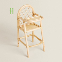 Chaise de salle à manger en rotin pour maison de poupée, faite à la main, en osier, mini-meuble pour poupée, jouet d'imitation pour enfants, OEM ODM Vietnam