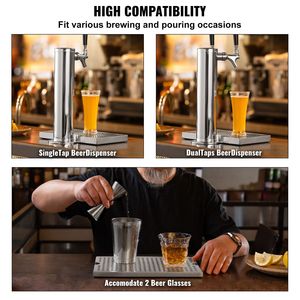 Vassoio raccogligocce per Kegerator in acciaio inox 304 con 4 cuscinetti in gomma antiscivolo e coperchio rimovibile, resistente al calore/al freddo - Product Image 6