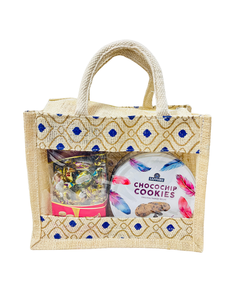 Sac cadeau personnalisé en jute, sacs fourre-tout de Noël, pochette en toile de jute écologique, sac en toile de jute avec fenêtre transparente en PVC pour les fêtes - Product Image 4