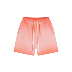 Men's Green Cotton Bermuda Shorts Elastic Waist Drawstring Casual Solid Color Summer Wear - Product Image 3