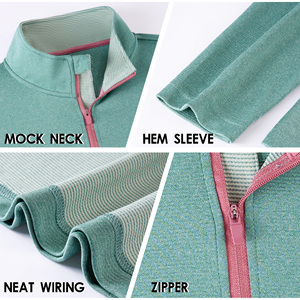 Sweat-shirt à col zippé pour homme de qualité supérieure, pull sport actif à manches longues, séchage rapide, course à pied, extérieur, basique, mélange de coton - Product Image 5