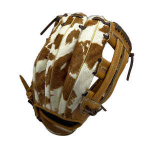 WARPRO INDUSTRY Cowhide <b>Baseball</b> <b>Glove</b> 12.5 Inch Left-Handed Throw Brown White Pattern Durable Reusable Professional Training - Product Image 5