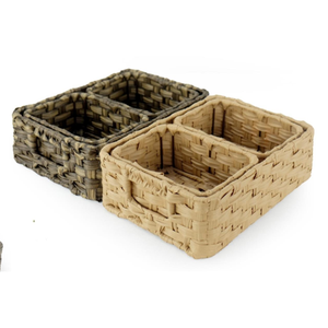 <b>Rectangle</b> Eco-Friendly Durable Food/Serving Tray Handmade Water Hyacinth Multifunction Storage Boxes <b>Bins</b> - Product Image 1