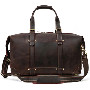 Wholesale <b>Men</b> and Women Portable Outdoor Gear <b>Travel</b> <b>Bag</b> Canvas and <b>Leather</b> for Hiking and Camping OEM Service - Product Image 5