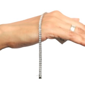 IGI Certificate Tennis Bracelet Wedding Bracelet Wholesale DEF Color VS VVS Clarity 10K 14K 18K <b>Solid</b> <b>Gold</b> Round Lab Diamond - Product Image 2