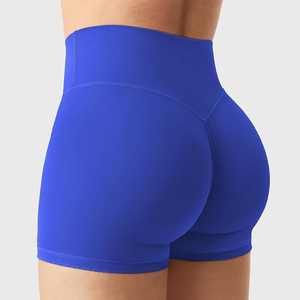 Shorts de sport bleu roi pour femme, effet push-up, anti-transparence, taille haute, pour yoga et course, OEM - Product Image 1