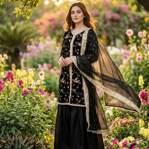 Colección Festiva Especial de Kurta y Plazzo con Bordado Dori - Product Image 2