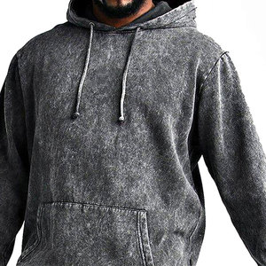 Custom High Quality Cotton Solid Hooded Tracksuits Flared Sweatpants and Hoodie <b>Set</b> Streetwear Acid Wash - Product Image 6