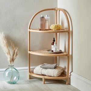 Handwoven rattan <b>shelf</b> cabinets floor stand book cases top choice furniture for room organizer - Product Image 4
