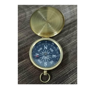 Vintage Maritime Brass <b>Compass</b> with Engraved Design Traditional Nautical Navigation Tool for Collection and Decoration - Product Image 1