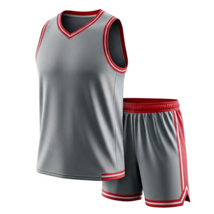 Uniforme de basketball unisexe en gros, impression par sublimation personnalisée, respirant, grande taille, sans manches, 100% polyester - Product Image 5