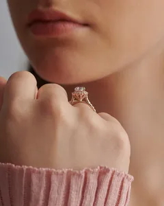 Bague en diamant moderne pour demande en mariage, usage professionnel, quotidien, mariage et fiançailles, pour l'exportation, prix de vente - Product Image 2