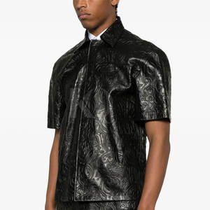 Camisas de Cuero Elegantes para Hombre, Tela Suave, Ajuste Cómodo, Perfectas para la Oficina, la Noche y Conjuntos Casuales - Product Image 4