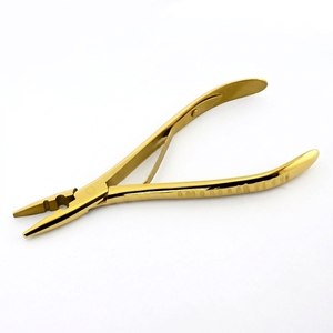 Alicates Profesionales de Acero Inoxidable de Dos Orificios para Extensiones de Cabello, Herramienta Duradera para Instalación de Micro Anillos OEM ODM - Product Image 1
