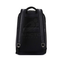 Sac à dos en cuir décontracté sur mesure avec compartiment professionnel pour ordinateur portable, tissu durable, rangement spacieux pour adultes unisexes