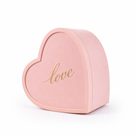 Boîte cadeau personnalisée en forme de cœur rose, emballage de luxe pour l'amour, avec insert en mousse pour parfum, bijoux, cosmétiques, Saint-Valentin