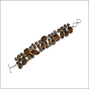 Multi Stone <b>Silver</b> <b>Bracelet</b> 925 <b>Silver</b> <b>Bracelet</b> Hand <b>Bracelet</b> Shiny Gemstone <b>Bracelet</b> - Product Image 1