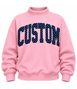 Sudadera Oversize Personalizada para Mujer con Cuello Alto Simulado, Logotipo Bordado, Felpa de Algodón Suave, Estilo Urbano Casual - Product Image 1