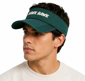 Unisex Sports Visor <b>Hat</b> Premium Breathable Adjustable Comfortable Unisex Adjustable <b>Flat</b> Brim Outdoor Material Visor <b>Hat</b> - Product Image 3