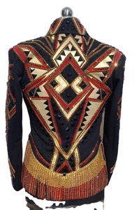 Chaqueta ecuestre Premium Showmanship Chaqueta de equitación occidental Ropa ecuestre elegante y elegante Rojo - Product Image 6