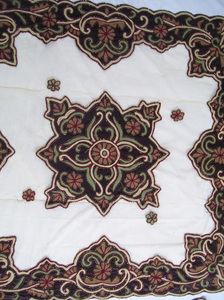 Net Cashmere Embroidery <b>Table</b> <b>Cover</b> 4 PCS Set 100x100cm Durable Elegant Handmade Luxury <b>Table</b> <b>Cover</b> for <b>Dining</b> Weddings Decor - Product Image 4