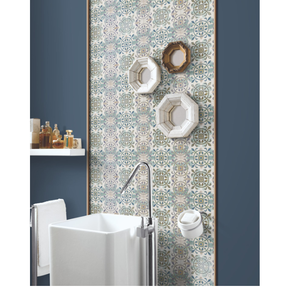 กระเบื้องบุผนังเซรามิกเคลือบเงา ลายสี่เหลี่ยมและวงกลม - Product Image 4