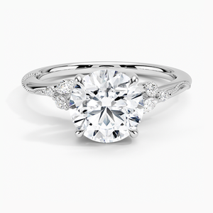 Bague BOJ 030 en argent 925, coupe ronde, motif camélia, diamant anti-migraine, 2 carats, couleur D, VVS1, moissanite certifiée GRA, prix bas, vente de bagues - Product Image 1