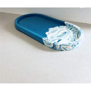 Bandejas de Servir Ovaladas y Redondas de Resina para Decoración del Hogar, Elegantes Bandejas Decorativas - Product Image 1