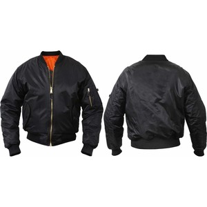 Veste bomber réversible orange, dernière mode, veste en nylon - Product Image 2