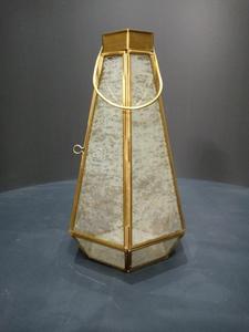 Artisan Design Tapered Glass <b>Lantern</b> with <b>Brass</b> Frame Durable Indoor Home Decoration L39 - Product Image 5