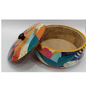 Boîte à chapati/roti en bois multifonctionnelle et légère, écologique, avec couvercle rabattable, fabriquée à la main pour un rangement facile des aliments chauds - Product Image 4