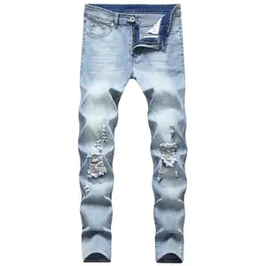 Workout Jeans Oversized Men Street Wear Loose Fit Baggy High Quality Casual Denim Jean Pants Trousers Unisex - Product Image 1