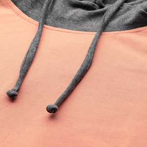 Sudadera con Capucha Rosa para Mujer, Hecha a Medida, de Manga Larga, Color Sólido, Tejida, con Bolsillos, Corte Regular, para Otoño - Product Image 6