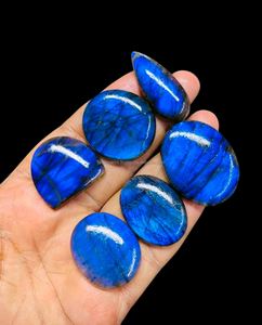 Natural Blue Labradorite Loose Gemstone Cabochon Polished Mix Shape All Size Crystal Cabochon For Jewellery Making Gemstone - Product Image 2
