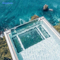 Piscine hors sol en acrylique épais résistant aux UV